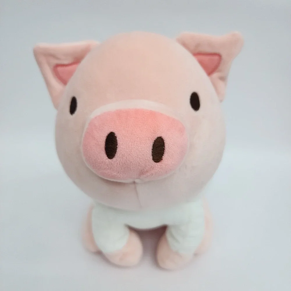 Miniso Pig Plush with Cow Hoodie Pink White Stuffed Animal 10 Inch Kawaii